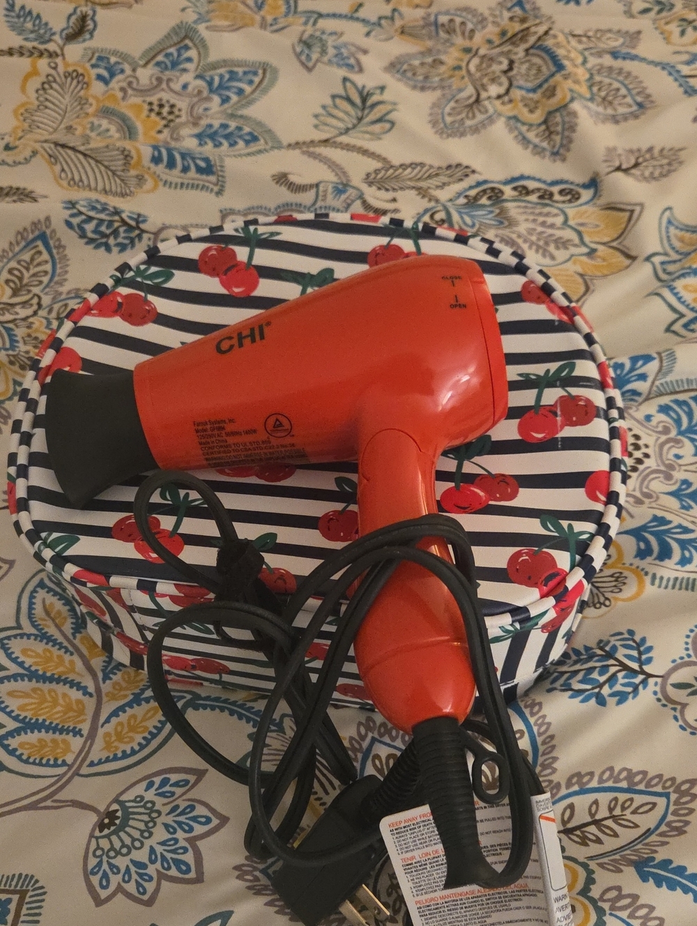 CHI Travel Compact Hair Dryer And Cherry Case